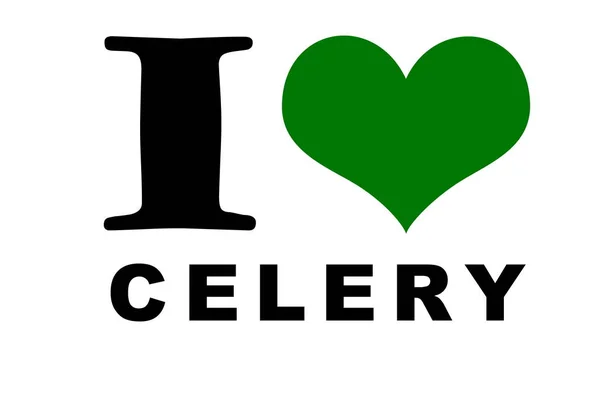 Love Celery Text White — Stock Fotó