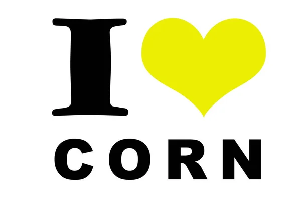 Love Corn Text White — Stock Fotó