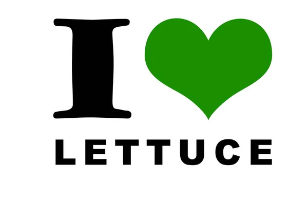 Love Lettuce Text White — Stock Fotó