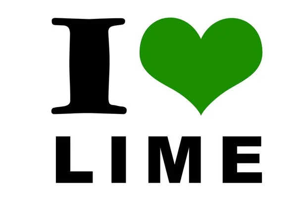 Love Lime Text White — Stock Fotó