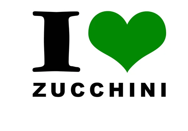 Love Zucchini Text White — Stock Fotó