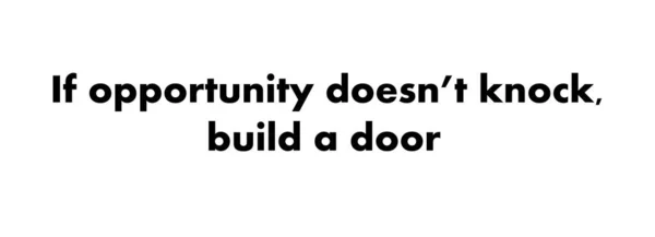 Opportunity Does Knock Build Door Imagens Royalty-Free