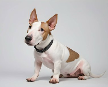 Bullterrier köpeğinin portresi