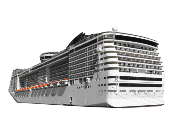 Big cruise ship close up