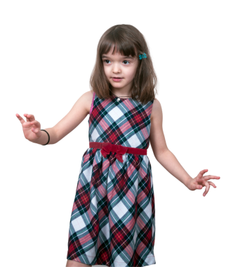 Şirin küçük kız portresi. Yakın plan.