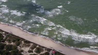 Curonian 'daki Baltık sahili ulusal park, Litvanya, hava manzarası