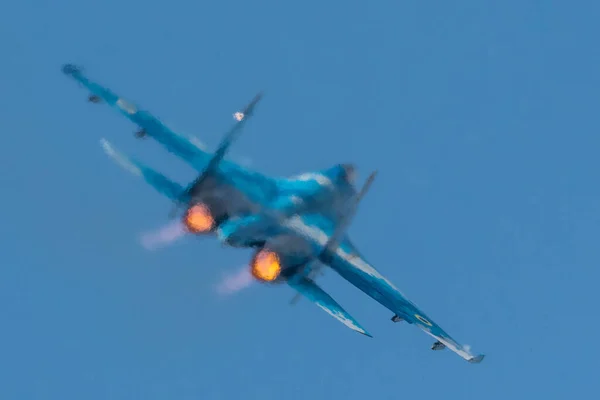 Radom ポーランド 2017年8月27日 ウクライナ空軍Su Ab戦闘機がラドム飛行場上空を飛行 — ストック写真