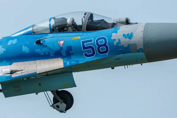 Radom Polonia Agosto 2017 Caccia Dell Aeronautica Militare Ucraina Sorvolano — Foto Stock