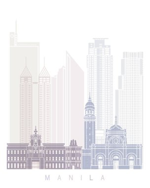 MANILA SKYLINE POSTER PASTEL