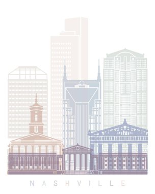 NASHVILLE SKYLINE POSTER PASTEL