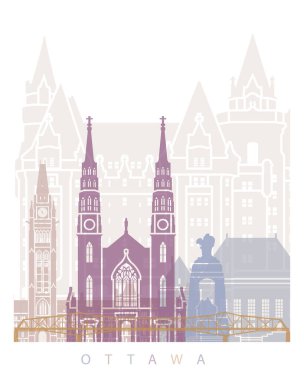 OTTAWA SKYLINE POSTER PASTEL