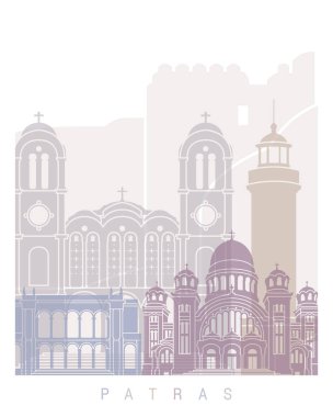  PATRAS SKYLINE POSTER PASTEL