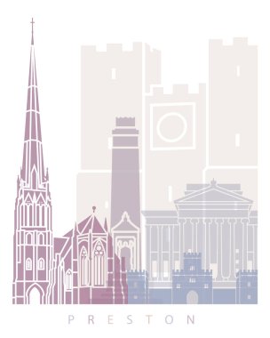 Preston Skkyline Postacısı Pastel