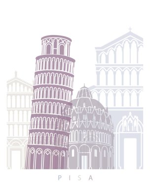 PISA SKYLINE POSTER PASTEL