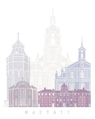  RASTATT SKYLINE POSTER PASTEL