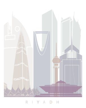RIYADH SKYLINE POSTER PASTEL