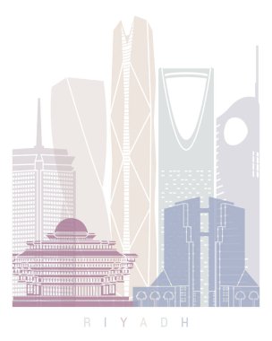  RIYADH V2 SKYLINE POSTER PASTEL