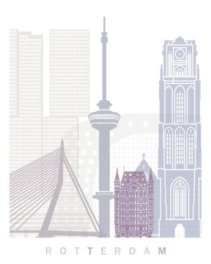 ROTTERDAM SKYLINE POSTER PASTEL