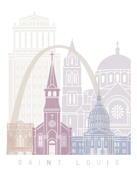 Sint Louis Skyline Poster Pastel — Stockfoto