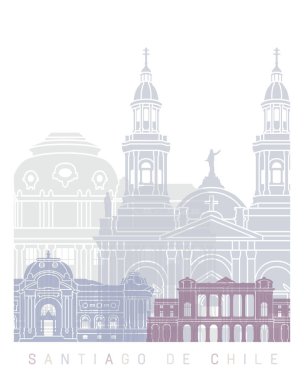 SANTIAGO DE CHILE Skyline posteri