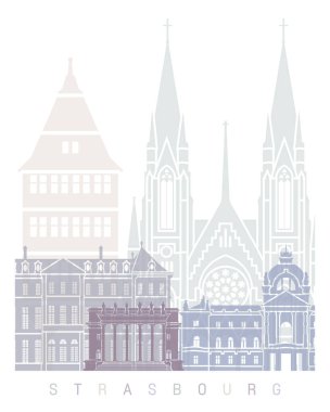 STRASBOURG SKYLINE POSTER PASTEL