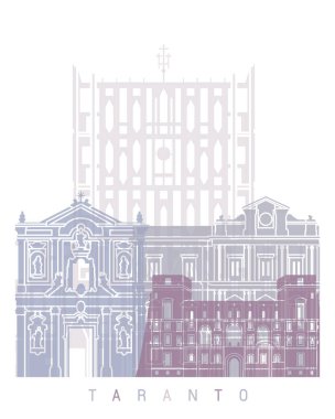 TARANTO SKYLINE POSTER PASTEL