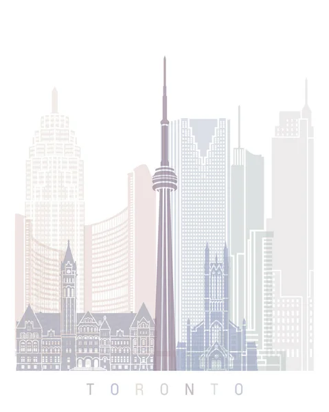 Toronto Skyline Poster Pastel — стокове фото