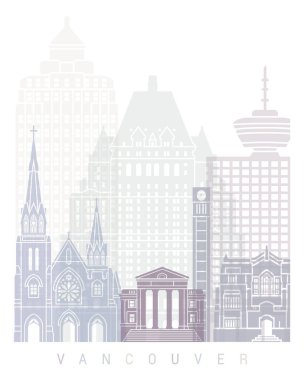 VANCOUVER V2 SKYLINE POSTER PASTEL