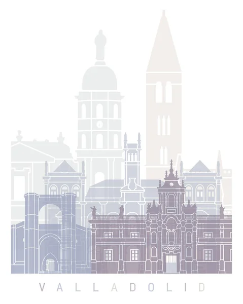 Valladolid Skyline Poster Pastel — Stock fotografie