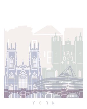 YORK SKYLINE POSTER PASTEL