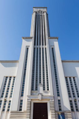 Kaunas, Litvanya 16 AĞUSTOS 2023. Kaunas, Efendimiz İsa Mesih 'in dirilişi kilisenin dışındaki Bazilika' dır.