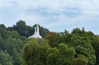 Vilnius, Litvanya 13 AĞUSTOS 2023. Üç Haç Tepesi