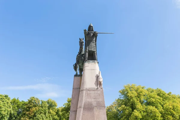 Vilnius Lithuania August 2023 Monument Grand Duke Gediminas — Stock Photo, Image