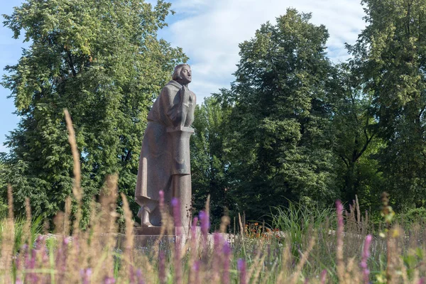 Вільнюс Литва August 2023 Статуя Адама Міцкевича Письменник — стокове фото