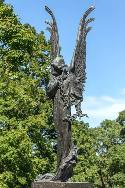 Vilnius Lithuania August 2023 Rossa Cemetery Vilnius Angel Statue — Stock Photo, Image