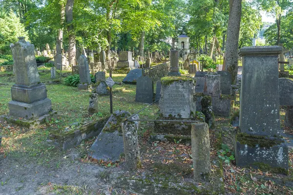立陶宛维尔纽斯2023年8月14日 伯纳德公墓 概览和详细情况 — 图库照片