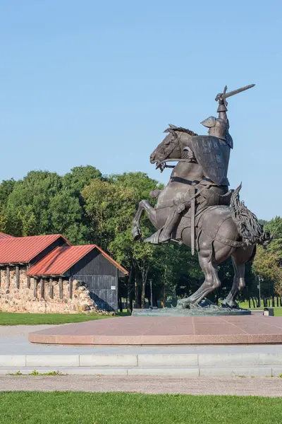 Каунас Литва August 2023 Статуя Воїна Свободи Огляд Стокове Зображення