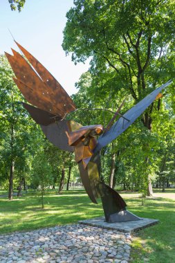 Kaunas, Litvanya 16 AĞUSTOS 2023. Ramybes Parkı 'nda Litvanya' nın özgürlüğü için ölenlerin Anıtı