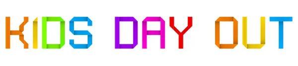 Векторная Концепция Концептуальный Бумажный Оригами Шрифт Формирующий Текст День Деня — стоковый вектор