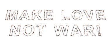 Savaş mesajı değil, aşk yapan insanlardan oluşan kavramsal ya da kavramsal bir topluluk. Arkadaşlık, karşılıklı anlayış, şefkat, nezaket, cömertlik, dayanışma ve işbirliği için 3D örnekleme metaforu