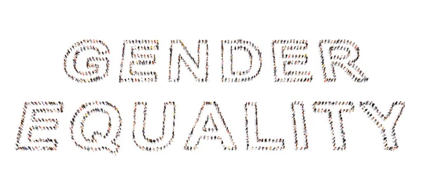 Nemek Közötti Egyenlőség Üzenetét Alkotó Emberek Koncepciója Vagy Fogalmi Közössége — Stock Fotó