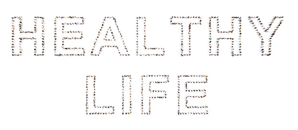 Conceptual Community People Forming Healthy Life Message Illustration Metaphor Balance — Stok Foto