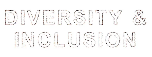 Concept Conceptual Large Community People Forming Diversity Inclusion Message Illustration — Stock Fotó