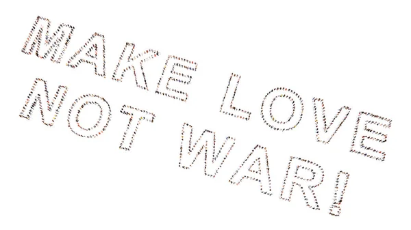 Koncepcja Lub Konceptualna Duża Społeczność Ludzi Tworzących Make Love War — Zdjęcie stockowe