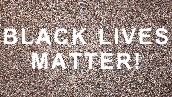 Concept Conceptuel Grande Communauté Personnes Formant Black Lives Matter Message — Photo