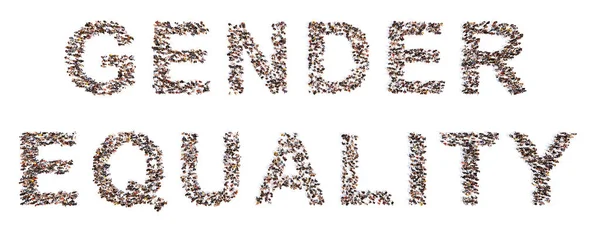 Concept Conceptual Community People Forming Gender Equality Message Illustration Metaphor — Zdjęcie stockowe