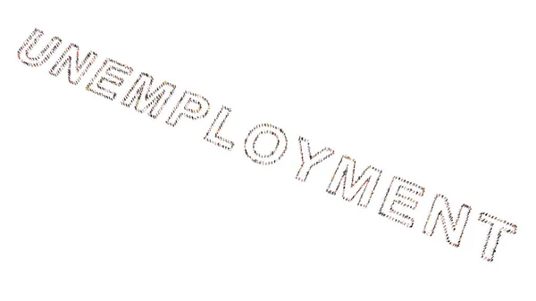 Koncepce Koncepce Velké Komunity Lidí Tvořících Unemployment Woord Ilustrační Metafora — Stock fotografie