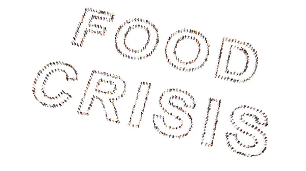 Food Crisis 메시지를 구성하는 사람들의 개념적 이거나 개념적 공동체 석유와 — 스톡 사진