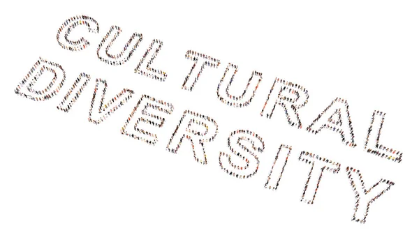 Fogalom Fogalmi Nagy Közösség Emberek Alkotó Kulturális Diversity Üzenetet Illusztráció — Stock Fotó
