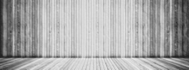 Beyaz eski ahşap ya da ahşap döşeme ve duvar yüzeyi arka planı eski, grunge ve yaratıcı projeler için mimari ve iç tasarım